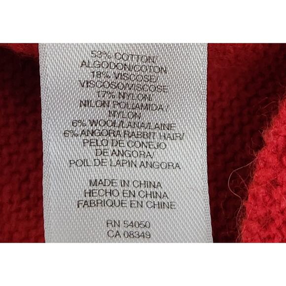 Jones New York Sport Red Single Button Snap Closure Cardigan Small Wool Blend - Picture 6 of 6